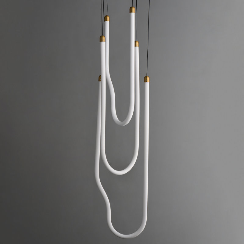 Luminaire suspendu à lumières multiples Soleil, Laiton vieilli naturel, 3, H 29,25 po x l 13 po x P 13 po