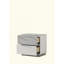Mist Nightstand – Two-Tone High-Gloss Marble & Lacquer Finish With Two Drawers, Velvet-Lined Interior, And A Compact Elegant Design