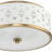 Avec 12.5 in. 1-Light Champagne Bronze Global Metal Flush Mount Light