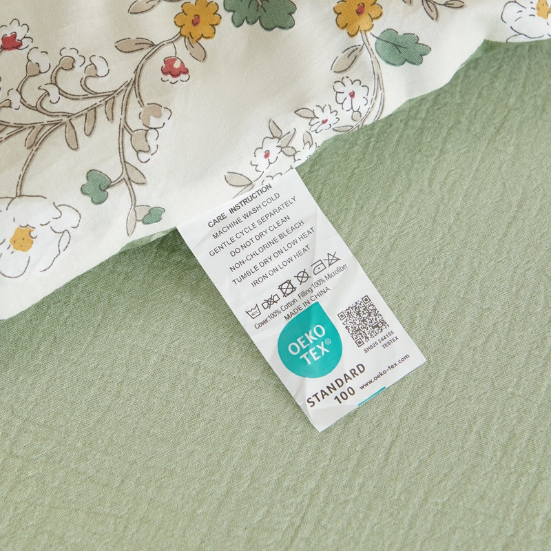 Ensemble de literie Ensemble d'édredon floral imprimé plantes vertes édredon fleurs colorées doux, léger, mignon