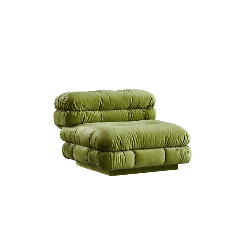 Chaise Lowell, Velours vert
