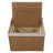 Light Brown Woven Storage Baskets with Built-in Handles, Decorative Faux Rattan Bins for Bedroom Organization (Set of 4)