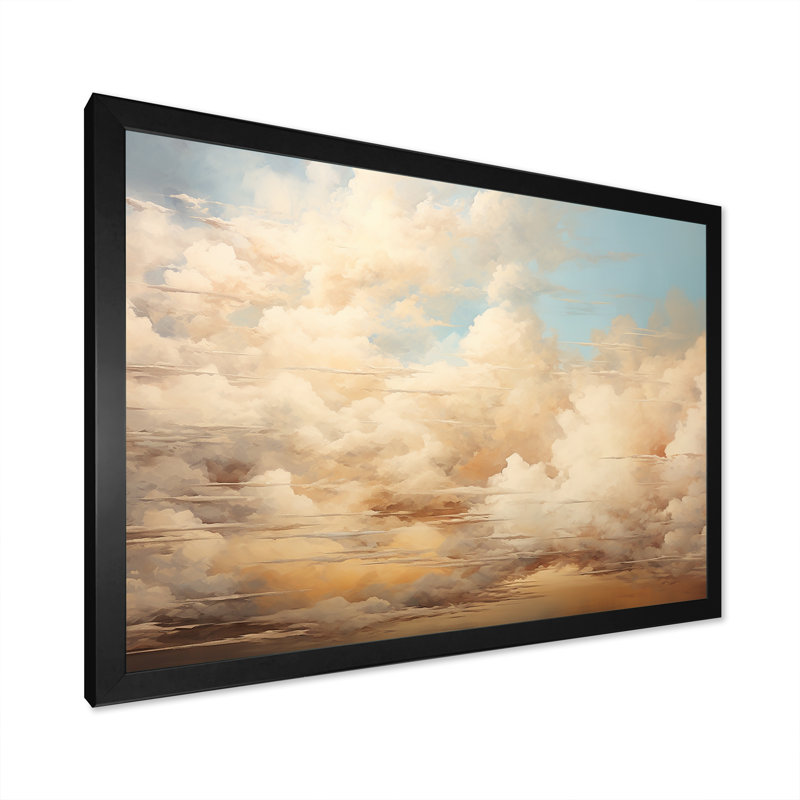 «Beige minimalisme», impression sur toile, Cadre photo noir, H 24 po x l 32 po x P 1 po