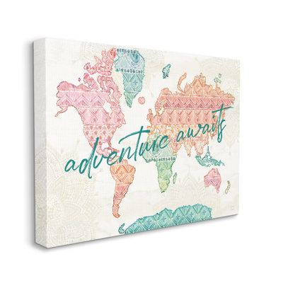 «Adventure Awaits Expression Macrame» Carte du monde