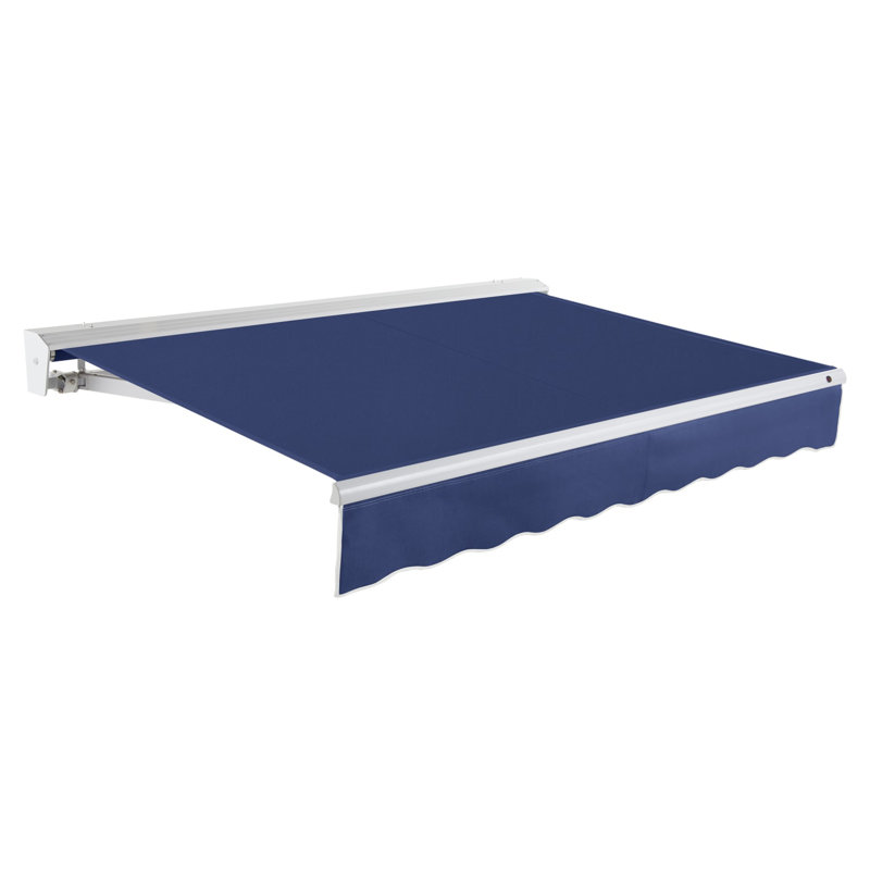 Auvent de patio rétractable avec capuchon de protection Awntech Destin, l 20 pi x P 10 pi, Moteur droit, Marine