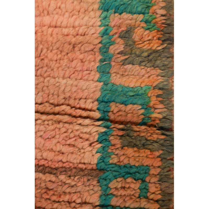 Moroccan Rugs One-of-a-Kind Rectangle 6'4" X 11'7" Wool Area Rug Pink