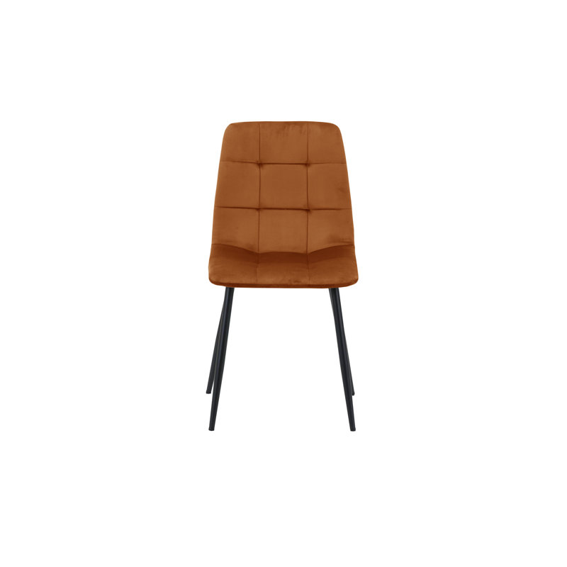 Suire PAIR OF FABRIC DINING CHAIRS, Russet, Black