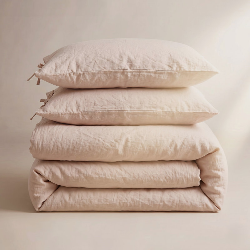 Ginesta Modern & Contemporary Duvet Cover, King Duvet Cover + 2 King Shams, Blush
