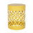 Outdoor Yellow Metal S/2 End Tables, Minimalist Iron Design, Powder-Coated Frame, No Assembly, 13.67"W X 13.67"D 17.56"H & 12.00"W 12.00"D 16.00"H Look, Stability,-2003059710