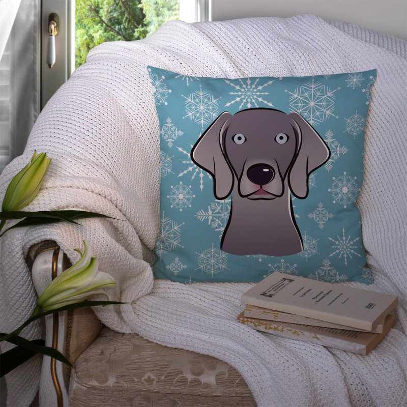  Coussin décoratif 14 "Snowflake Weimaraner