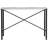 Rectangular Console Table With Faux Marble Top And Blackened Bronze Metal Frame
