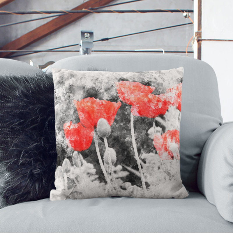 Square Throw Cushion, 40cm H x 40cm W x 15cm D