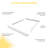 2x2 Surface Mount Kit for LED Backlit Panel Lights, Extruded Aluminum Ceiling Frame, Easy Install Surface Mounting Kit - White