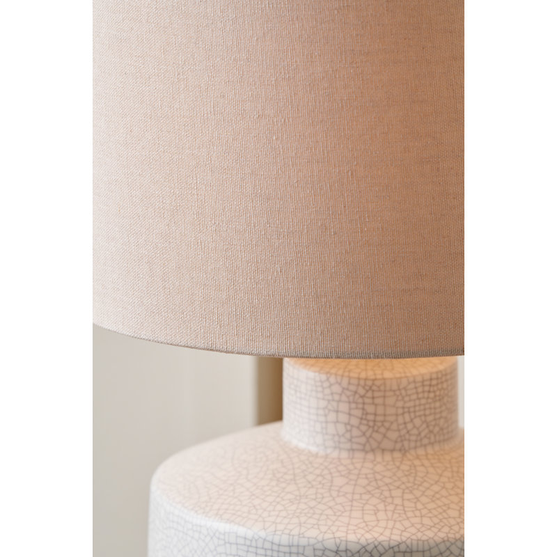 Ceramic Table Lamp, White, White