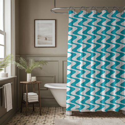 Rideau de douche Cobalt Blocks - Premium