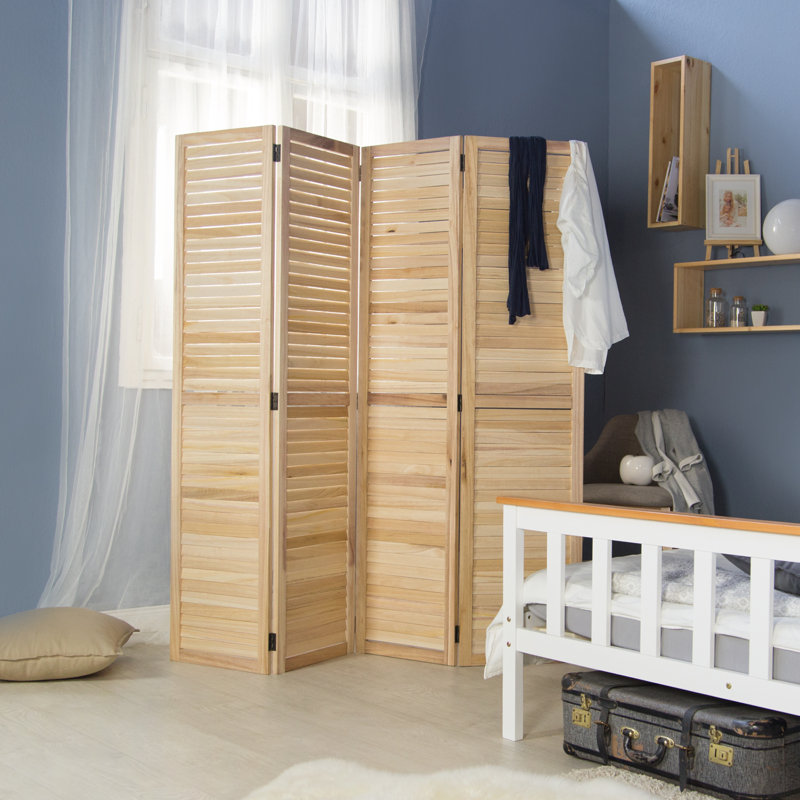 Room Divider Arianna Wooden Room Divider With 4 Panels
