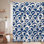 Rideau de douche Watercolor Indigo Tie Dye Blue avec 12 crochets