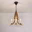 Lustre suspendu de style chalet avec abat-jour en bois de cerf