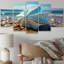 Coquillage argenté bijou océan I - décoration murale animaux - 5 panneaux