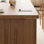 Bureau rectangulaire brun en bois massif-670722406