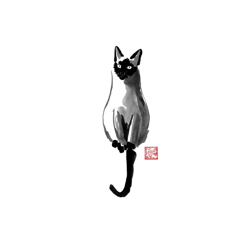 Siamese by Péchane - Print on Canvas, Wrapped Canvas, 101.6 cm H x 66.04 cm W x 1.91 cm D