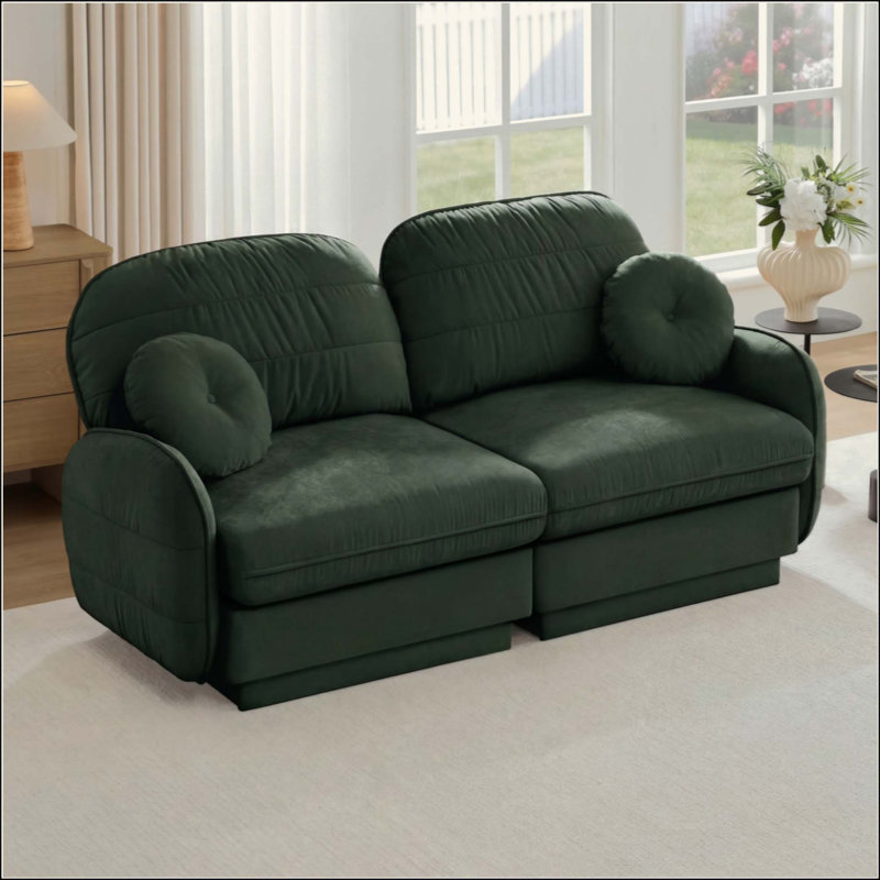 Canapé Chenille Cloud, Green Chenille