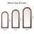 Arched Full Length Mirror With Stand，65x22 Inch Floor Standing Wood Frame Full-length Mirror ,for Bedroom ,cloakroom ,entryway . Tall, Coffee Brown-1866995191-1866995194