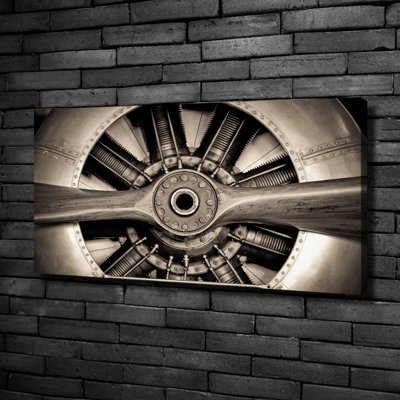 Aircraft Engine - No Frame Print on Canvas