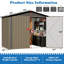 Outdoor Storage Shed， Metal Storage Shed With Updated Frame Structure And Lockable Doors, Waterproof Shed For Backyard, Patio, Garden-99056769