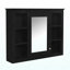 Armoire à pharmacie de 35 po x 27,5 po, armoire de rangement murale pour salle de bain, armoire de salle de bain moderne avec miroir, armoire à miroir avec 6 tablettes ouvertes (meuble-lavabo non inclus)