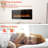 Delph Wall Mounted Electric Fireplace with Timer, Remote Control, Adjustable Flame Color, 700W/1400W-213102033
