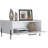 Sleek 15.6" White Coffee Table With Pull Down Cabinet And Convenient Open Shelf Modern Rectangular Pull-Down Trait, 15.6-1710002829