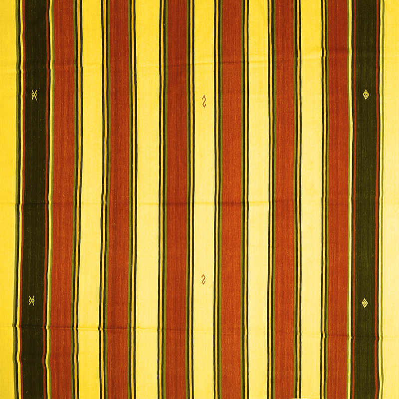 Harrisson Performance Striped Indoor Rug, Square 4'