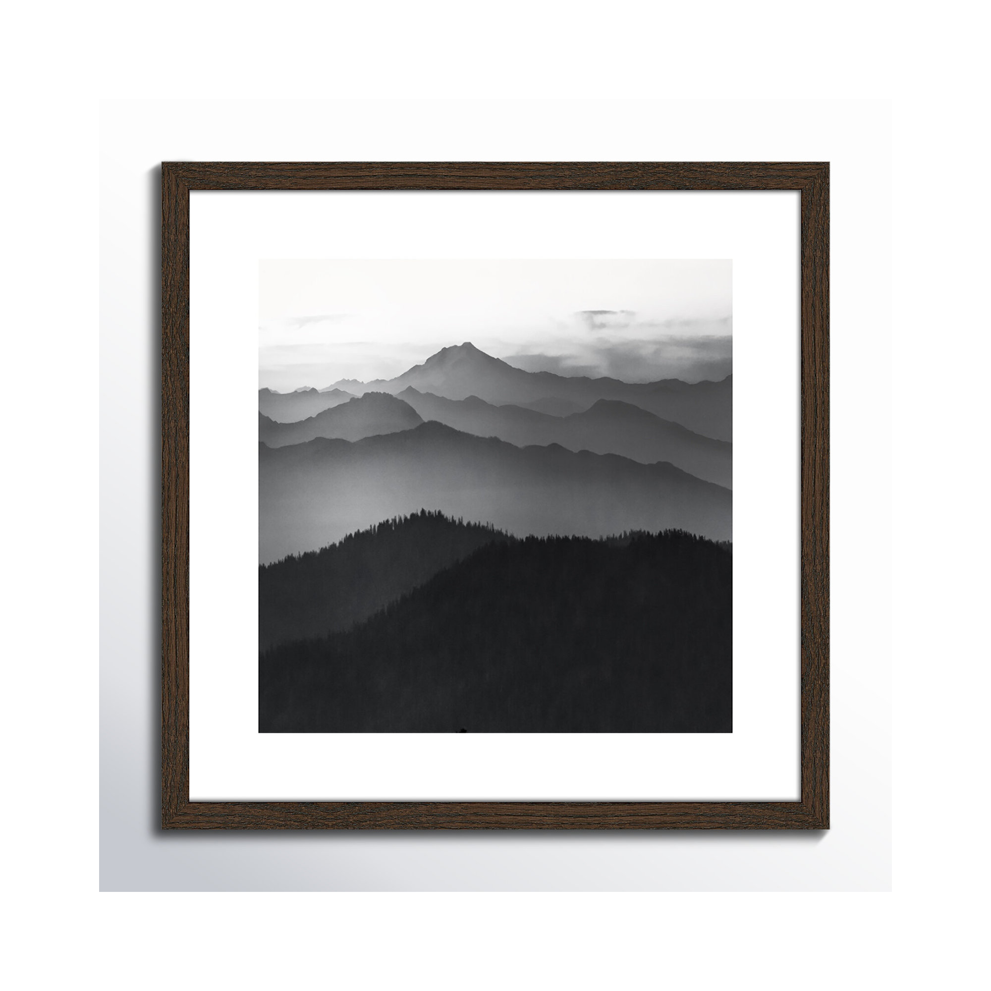 Cascades by Danita Delimont, 17" H x 17" W x 0.75" D, Walnut Framed