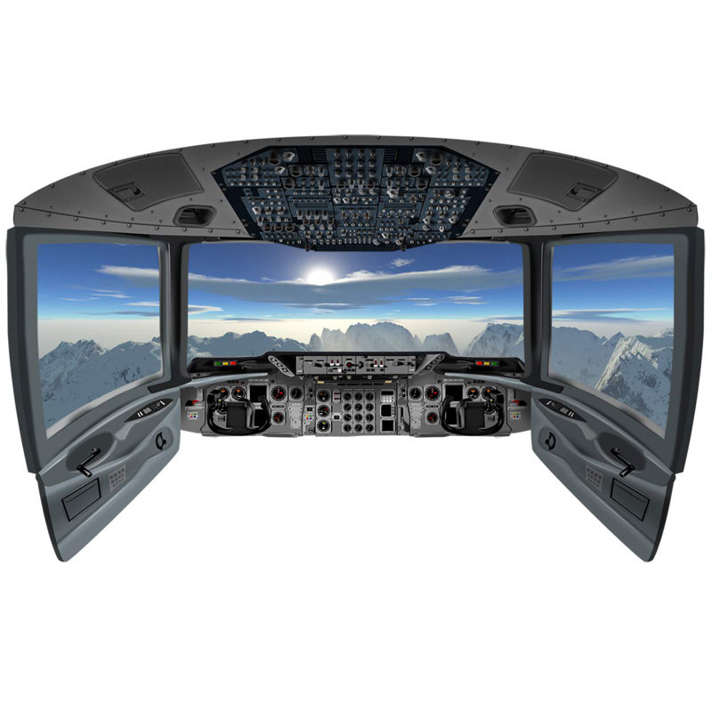 Murale cockpit d’avion Dhairya, H 13 po x l 22 po
