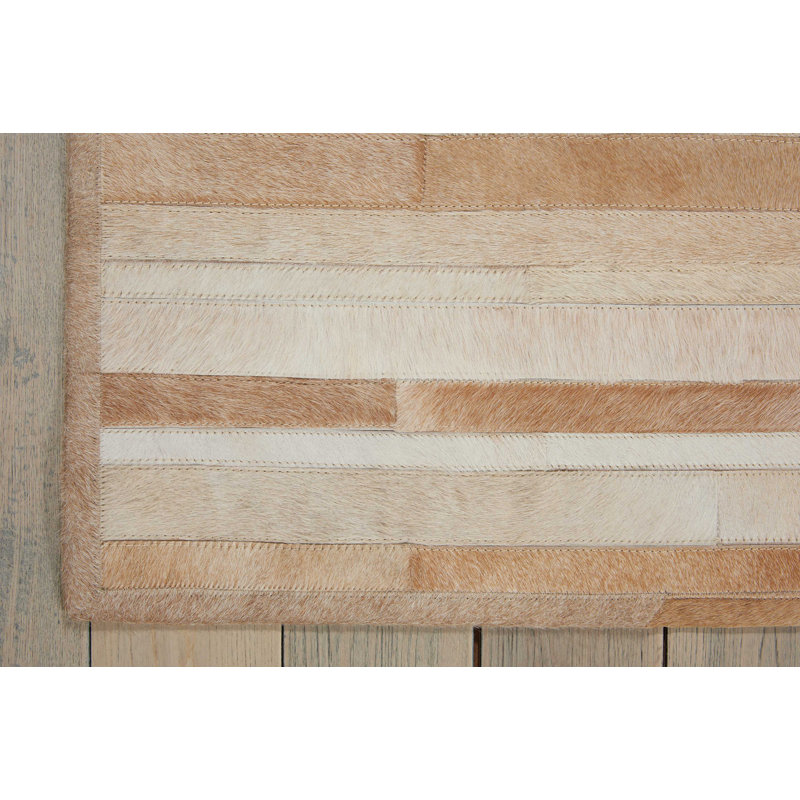 Prairie Cowhide Geometric Indoor Rug, Rectangle 10' x 14'