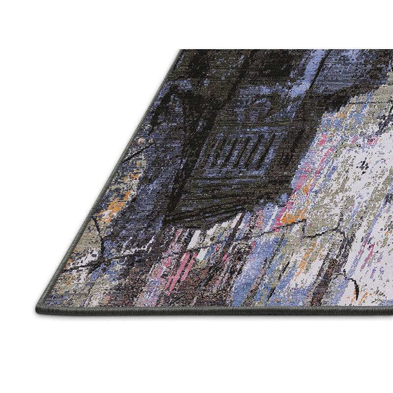 Tapis noir / gris Braceville, Rectangle 7 pi x 10 pi