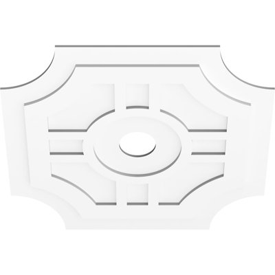 36"OD x 5"ID x 10 3/4"C x 1"P Haus Architectural Grade PVC Contemporary Ceiling Medallion