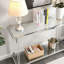 Console moderne en verre transparent