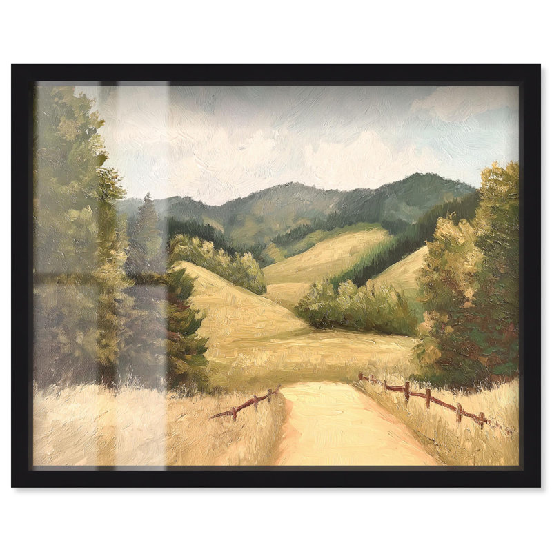 «Summer Fields Shadowbox Print» par Art Remedy, Noir, H 17 po x l 21 po