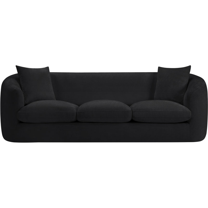 Canapé Penelope Millionder Chenille, Tissu chenille noir