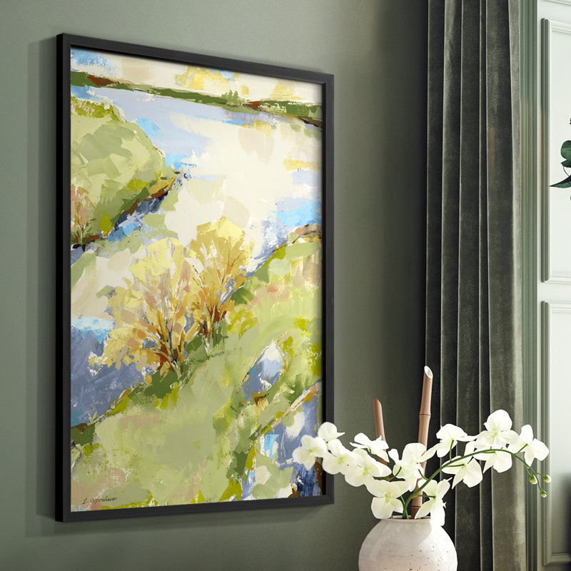 Reproduction encadrée Airy II - bois massif, Noir, H 10 po x l 8 po