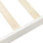 Lit plateforme simple en bois massif blanc avec tête et tête de lit