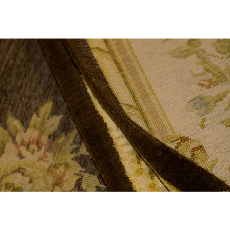 Handmade Silk and Wool Area Rug