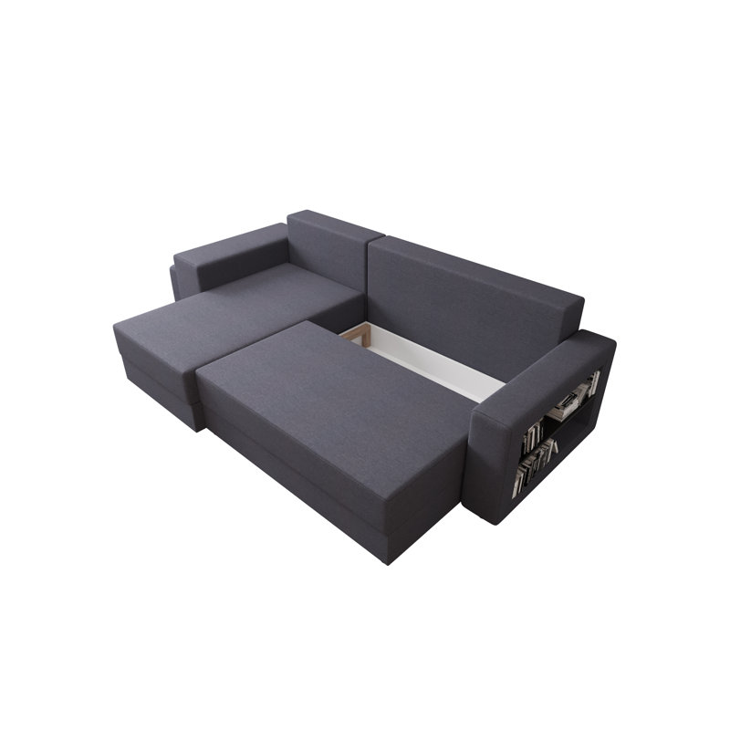 Solee 3 Seater Corner Sofa , Left -sided, Dark gray - Sawana96