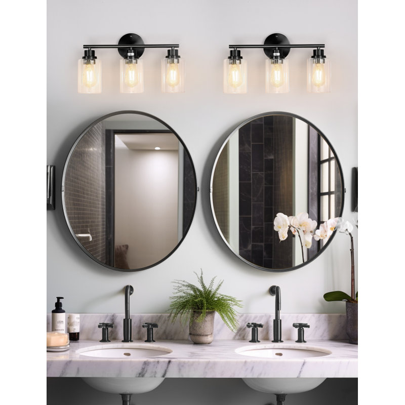Higginson 3 - Light Dimmable Vanity Light, Black