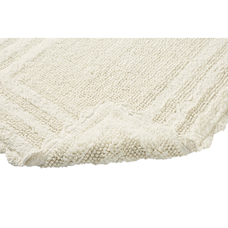 Ensemble de tapis de salle de bain 100% coton touffeté et réversible, très absorbant et très doux lavable à la machine Rasika