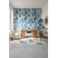 Papier peint double mosaïque bleu