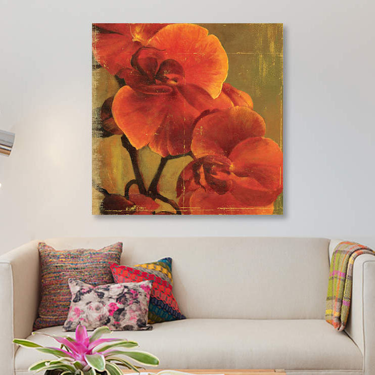 « on fire ii », reproduction d’impression sur toile, H 48 po x l 48 po x P 1,5 po, Toile tendue, Pas de tapis