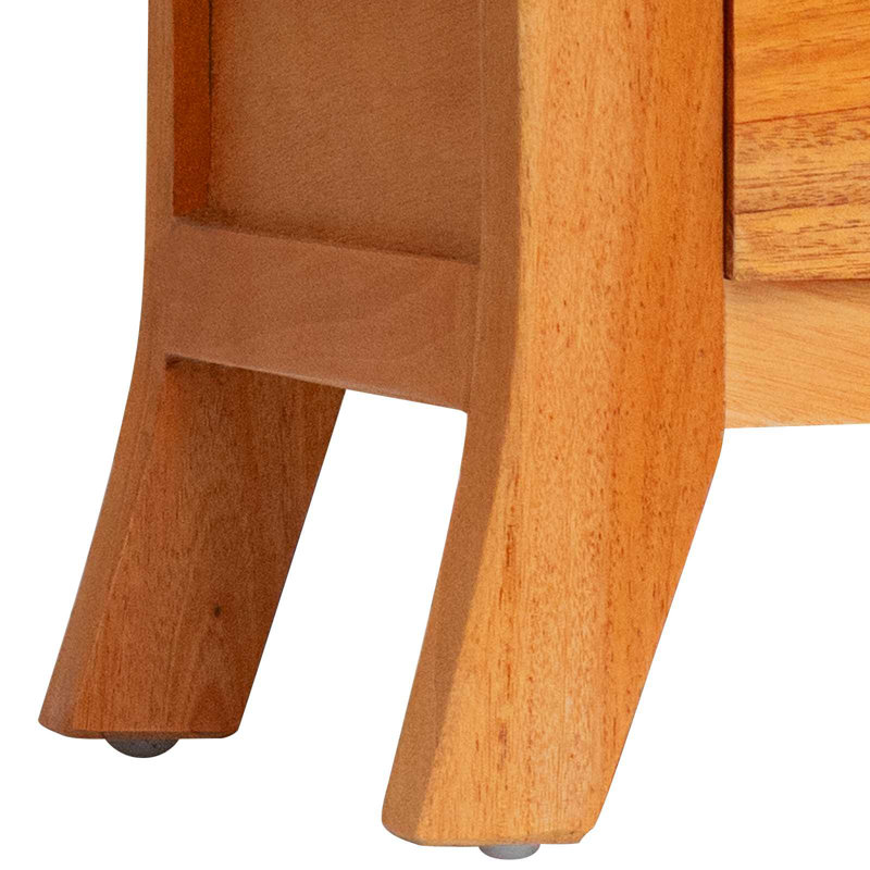 40cm W Solid Wood Bedside Table, Natural
